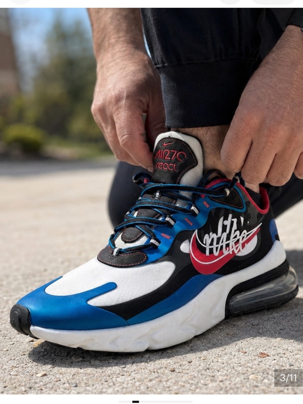 Nike Air Max 270 React Time Capsule sneakers for Men’s size US 10 barely worn
